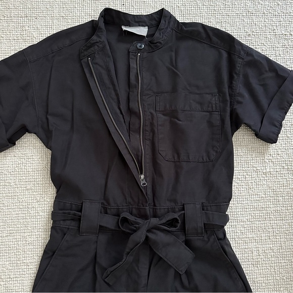 Everlane fatigue belted short sleeve crop jump suit organic cotton - Picture 6 of 12